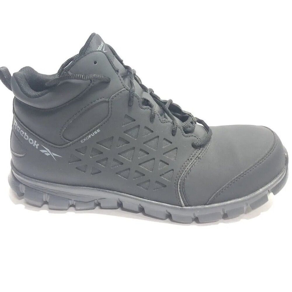 Reebok Men’s Sublite Cushion, Black Comp Toe Work Boots, Size 11.5M